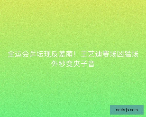 全运会乒坛现反差萌！王艺迪赛场凶猛场外秒变夹子音